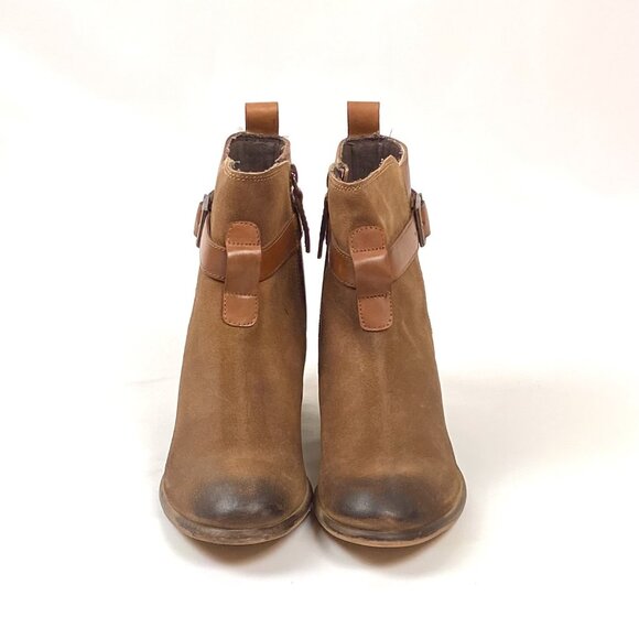 Roan Uma Hand Finished Full Grain Leather Belted Cowboy Heel Ankle Booties. 8 - Picture 5 of 12